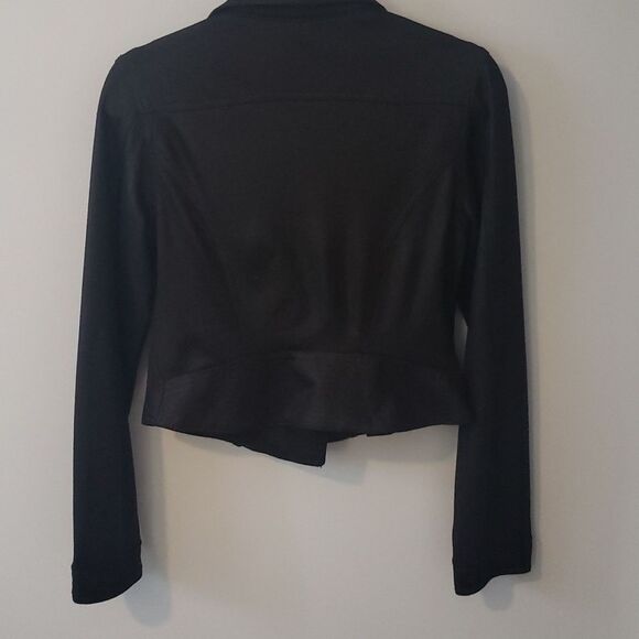 Xhileration Jacket Womens Medium Front Asymmetric Zip Moto Bomber - Picture 5 of 7